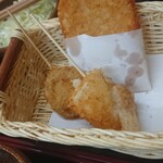 串カツ えびす - もち　しいたけ　ハッシュドポテト