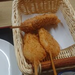 串カツ えびす - 串かつ3本