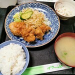 Kazuhirotei - 鶏から揚げ定食　500円