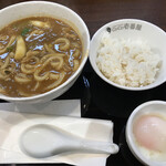 Koko Ichibanya - カレーうどん+ライス+半熟タマゴ