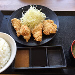 Karashige - むねから定食　からあげ4個（税込　638円）評価＝◎