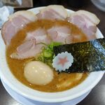 Taihou Shouten - 特製魚介豚骨濃ラーメン。大豊商店(愛知県豊田市)食彩品館.jp撮影