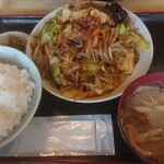 Atago shokudou - 野菜炒め定食 750円