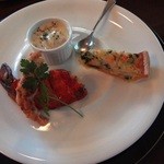 セルフィーユ - ディナーコース　オマール海老のグリル、ホタテのクリーム煮、キッシュ