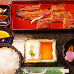 うなぎ 初音 - 中サイズの特選大長焼定食は4100円です。