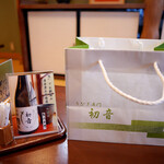 うなぎ 初音 - 車なので日本酒はお持ち帰りに。