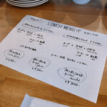 ビストロ コパン - 2020.3.21 ランチメニュー