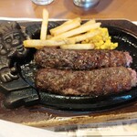 ブロンコビリー - 炭焼き粗挽きビーフハンバーグランチ 280g