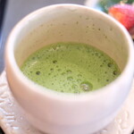 はぶたえ - イチゴDEもなかセット 916円 の抹茶