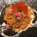 Trattoria humming bird - ズワイガニとイクラの濃厚うにクリームソース1590えん税別