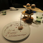 レストラン ラッセ - お祝いプレートと小菓子