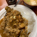 Nikaka Re Shoppu - 本場カレーセット¥780
                        カレーとホッピーが並ぶ光景、これだけで悶絶ものですな