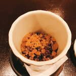 味 竹林 - カラスミと黒米の飯蒸し