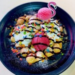 ピンク フラミンゴ スイーツ - エッグワッフル