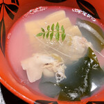 奈良 而今 - 大きな蛤と筍の椀物♪