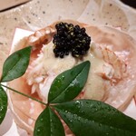 炭火割烹 白坂 - 毛蟹の飯蒸し