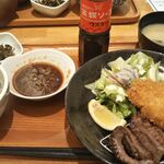 百菜 旬 - アジフライと牛タン定食