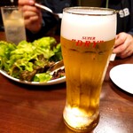 ハンバーグ・ステーキ宮崎亭 - ビール(550円)