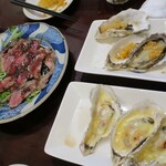 Kaki Sakaba Suzukinchi - ・「牡蛎づくしコース全10品＋飲み放題120分(¥3,200)」の料理②。