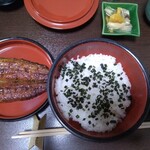 観光荘 - 一切れ丼、鰻別盛り