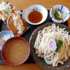 とびこみや - 田舎うどん 海老天付（大盛り）