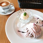 フラットホワイト コーヒー ファクトリー - 桜モンブラン