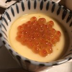 酒肴 新屋敷 - 新屋敷新年会　茶碗蒸しの最後にカニご飯が出てくるよー！