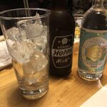 酒肴 新屋敷 - 新屋敷新年会　ホッピーにはキンミヤボトルが