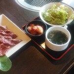 天山閣 - ハラミランチ