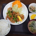 太陽食堂 - 2020年1月　油淋鶏定食　1000→900円