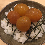 焼鳥 谷口 - 卵かけご飯（きんかん）
