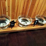 居酒屋 指山商店 ＠ヒノマル - 日本酒飲み比べセット