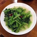 Shanshan Hanten - 空芯菜のあっさり炒め1380円。
