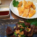 福来亭 - 海老の天ぷらジョンとハラミ