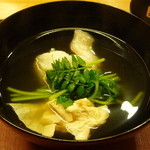 岩さき - あぶらめ、生湯葉の椀物