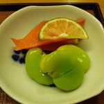 岩さき - 八寸豆とサーモン