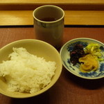 岩さき - 丹波米のご飯に香の物