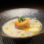 Enu Gion Sanjugo Do - 鮟肝と大吟醸のコーンスープ