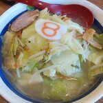 ８番らーめん - 塩野菜らーめん野菜増し