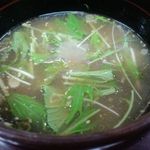 Rokumontei - スープ割に水菜入れてくれます