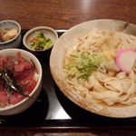 浅の屋 - コロきしめん+ミニまぐろ中落ち丼\200