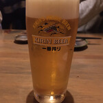 Syun Syu Wa Syoku Yoshi Bee - まずはビールで潤す。旨い！