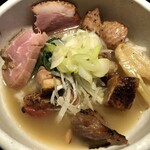 鴨出汁中華蕎麦 麺屋yoshiki - 鴨と三大地鶏の塩そば＋鴨と地鶏丼