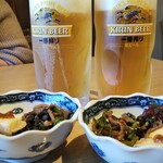 Sushi Tsukiji Nihonkai - 生ビール&お通し