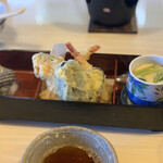 海食 浜勝 - 浜勝釜飯の、姫サザエ、天ぷら、茶碗蒸し