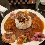 肉カリー ひだまり庵 - 肉肉4種カレー900円