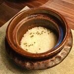 長谷川 稔 - 蛤の出汁と実山椒を入れて炊き上げたリゾット