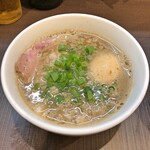 麺屋りゅう - 背脂煮干しつけめんのつけ汁 + 味玉（アップ）