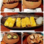 Yakitori Sakaba Toriraku - 玉子焼き、白レバー、チーズピー、かしわ、ねぎ間、豚バラしそ巻き(写真ナシ)