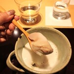 銀座 杉もと - 蛤のエスプーマ　松葉蟹